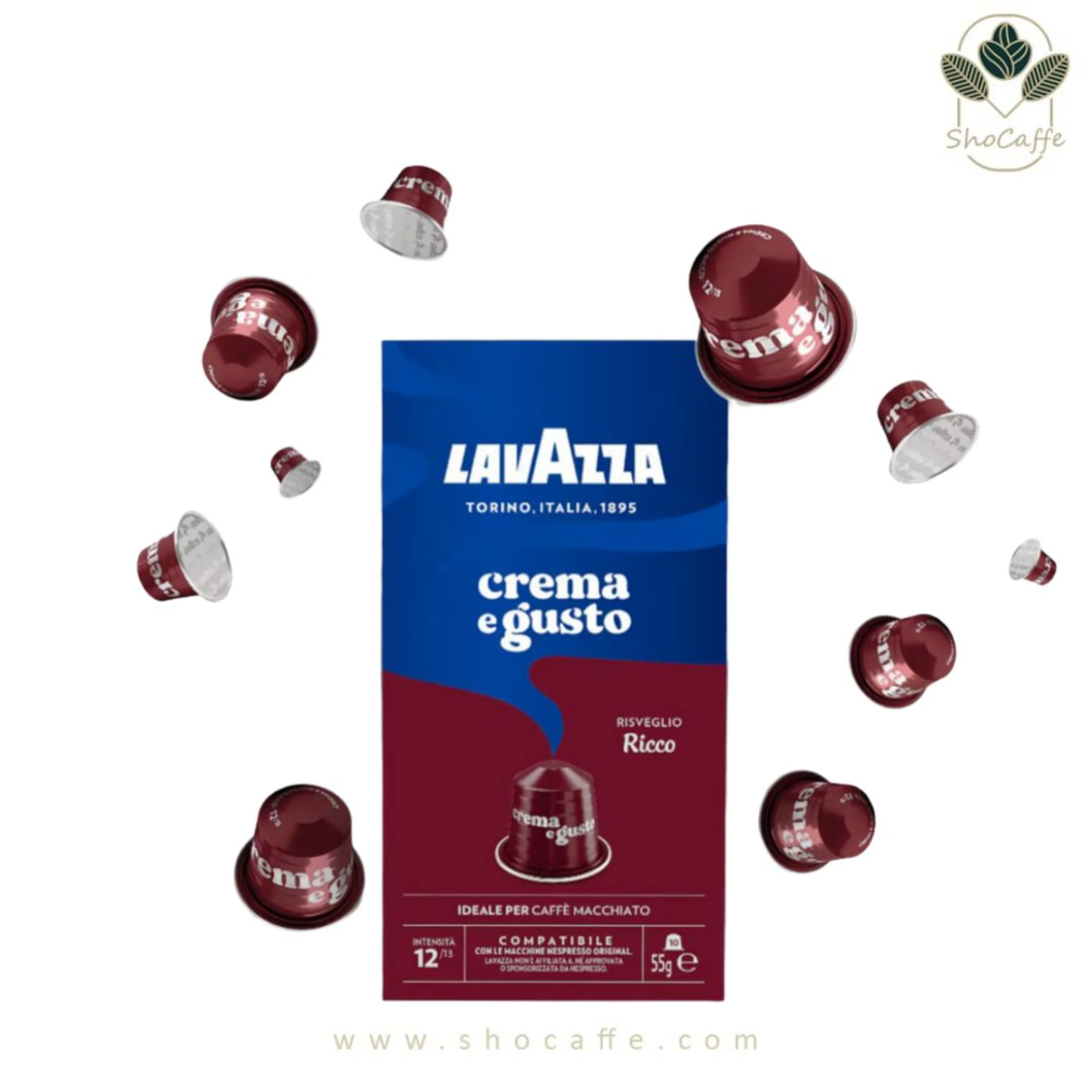 کپسول قهوه نسپرسو لاوازا مدل کرم اِ گاستو ریکو Crema e Gusto Ricco